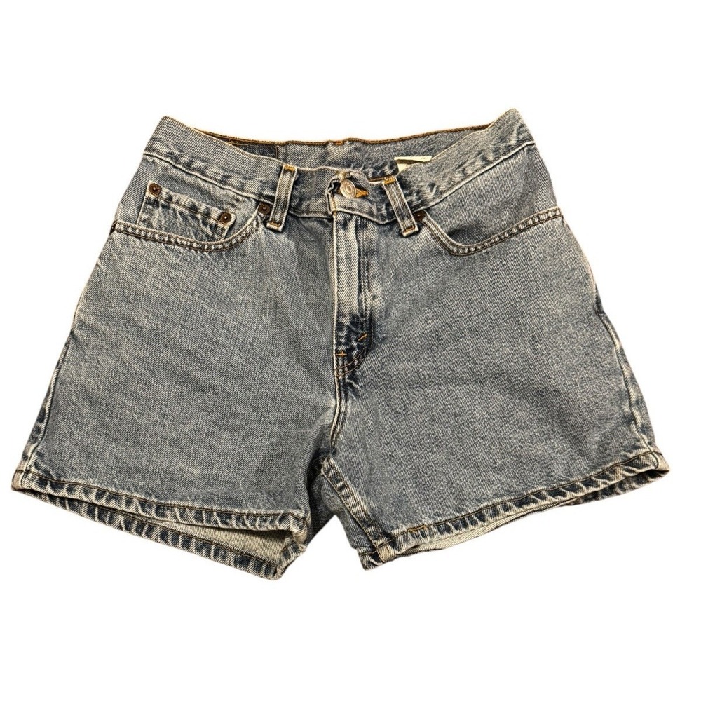 Vintage Levi's 550 Denim Shorts Juniors 5 Made In USA High Rise 26x4